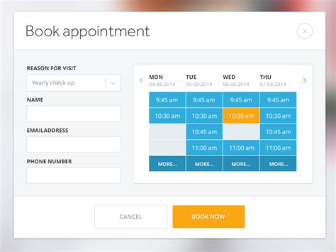 Appointment Booking Page 